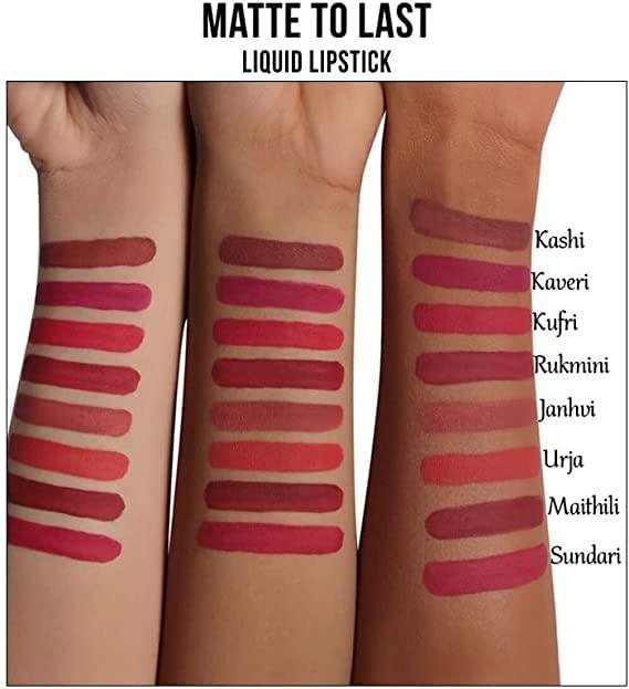 NYKAA Nykaa Cosmetics Matte to Last Transfer Proof Liquid Lipstick - Lip Makeup with Intense Color Payoff - Long Lasting Lip Product - 01 Bombae - 0.16 oz