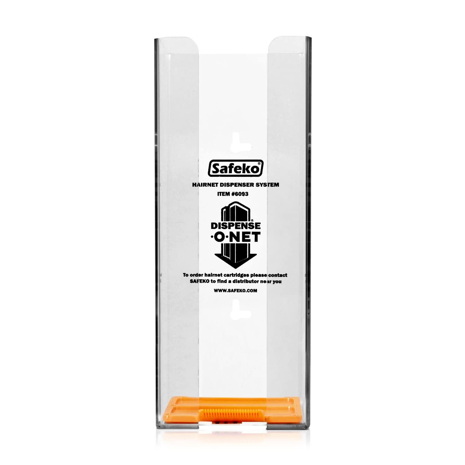 SAFEKO SAFEKO Dispense-O-Net Hairnet Dispenser & Wall Mount | Black Hairnets + Wall Mount | Lightweight Nylon Hairnets | Latex-Free