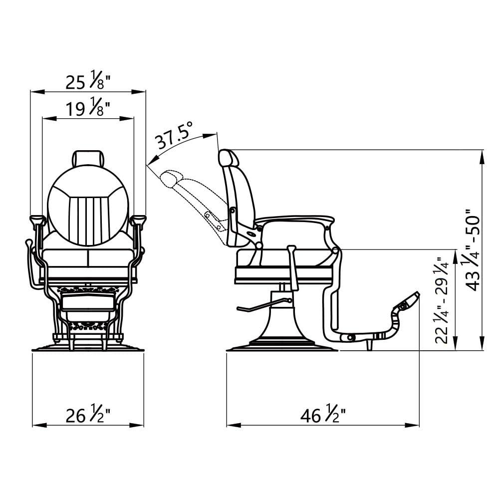Dir Heavy Duty Barber Chair Barbershop Chairs Kaiser II