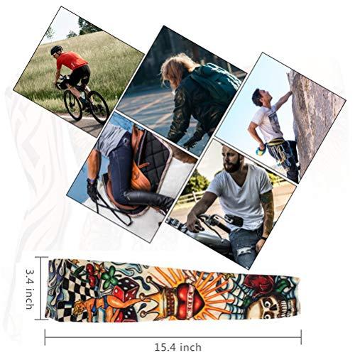 Aroncent Aroncent 12 Pcs Nylon Fake Temporary Tattoo Sleeves Body Art Arm Stockings Slip Accessories Halloween Tattoo Soft for Men Women