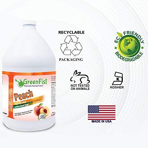 GreenFist GreenFist Peach Scented Hand Soap [ Liquid Gel Refill ] Softer Hands Made in USA, 128 Ounce (1 Gallon)