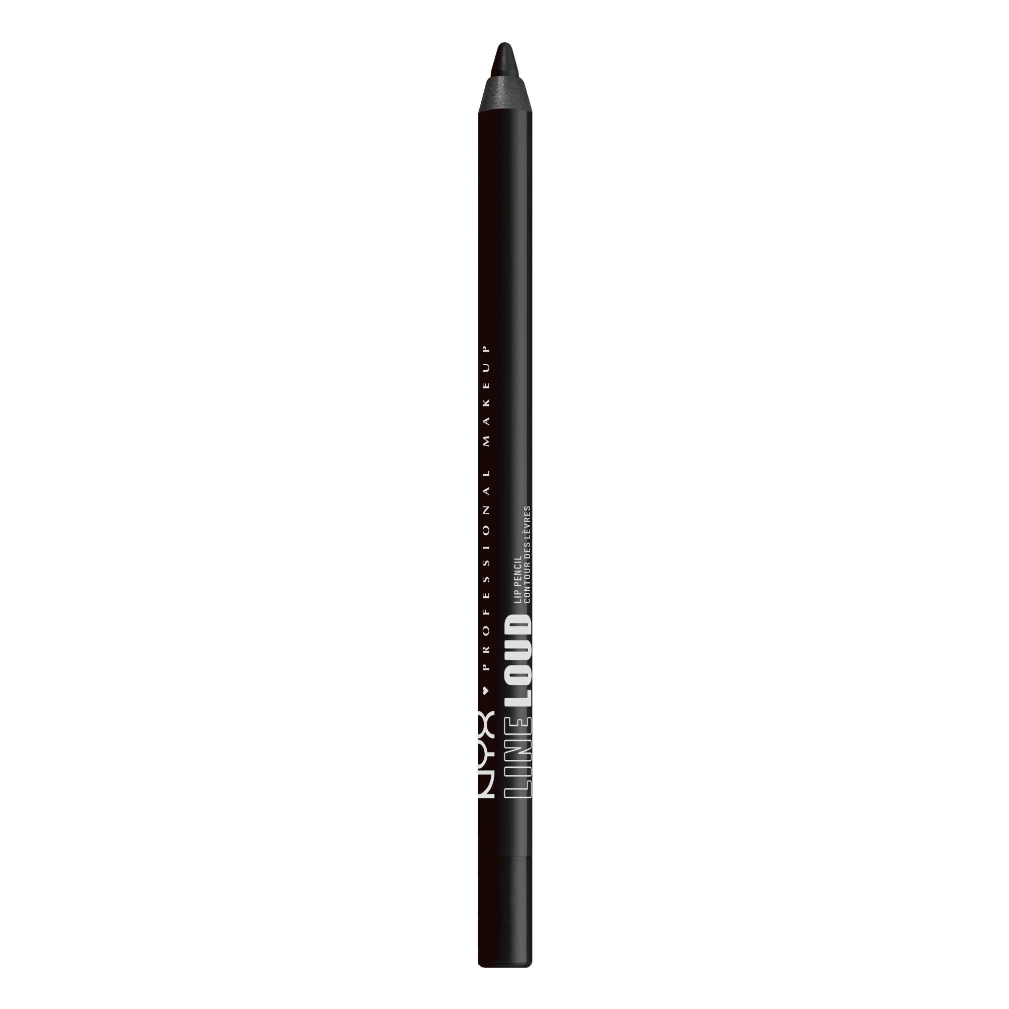 NYX PROFESSIONAL MAKEUP NYX PROFESSIONAL MAKEUP Line Loud Lip Liner, Longwear and Pigmented Lip Pencil with Jojoba Oil & Vitamin E - Evil Genius (Black)