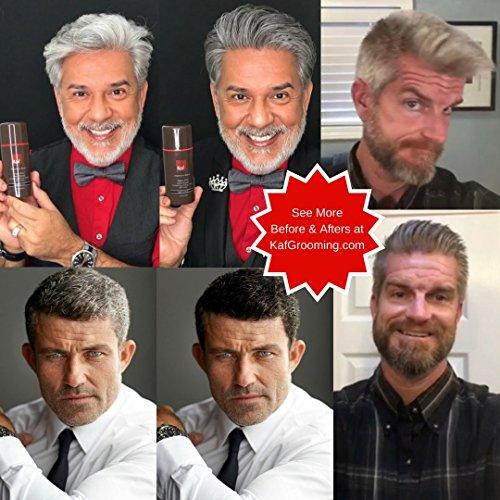 Kaf Grooming Kaf Grooming Dark Brown - Darkening Brown Hair Gel Made Just for Men That Tints Gray / White Hair, All Natural Styling Cream NO DYES, Temporary Color Made in USA