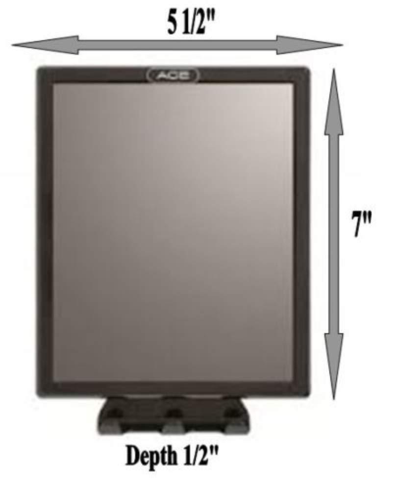 Unknown Unknown Fog Resistant Shower Mirror, Suction Cup Mount, 7\"L x 5.5\"W