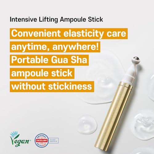 isoi ISOI Intensive Lifting Ampoule Stick 15ml (0.5 fl.oz) | Anti-Aging Wrinkle with Gua Sha Roller | Tighten and Rejuvenate Fine Lines with Bulgarian Rose Oil | Korean Skin Care