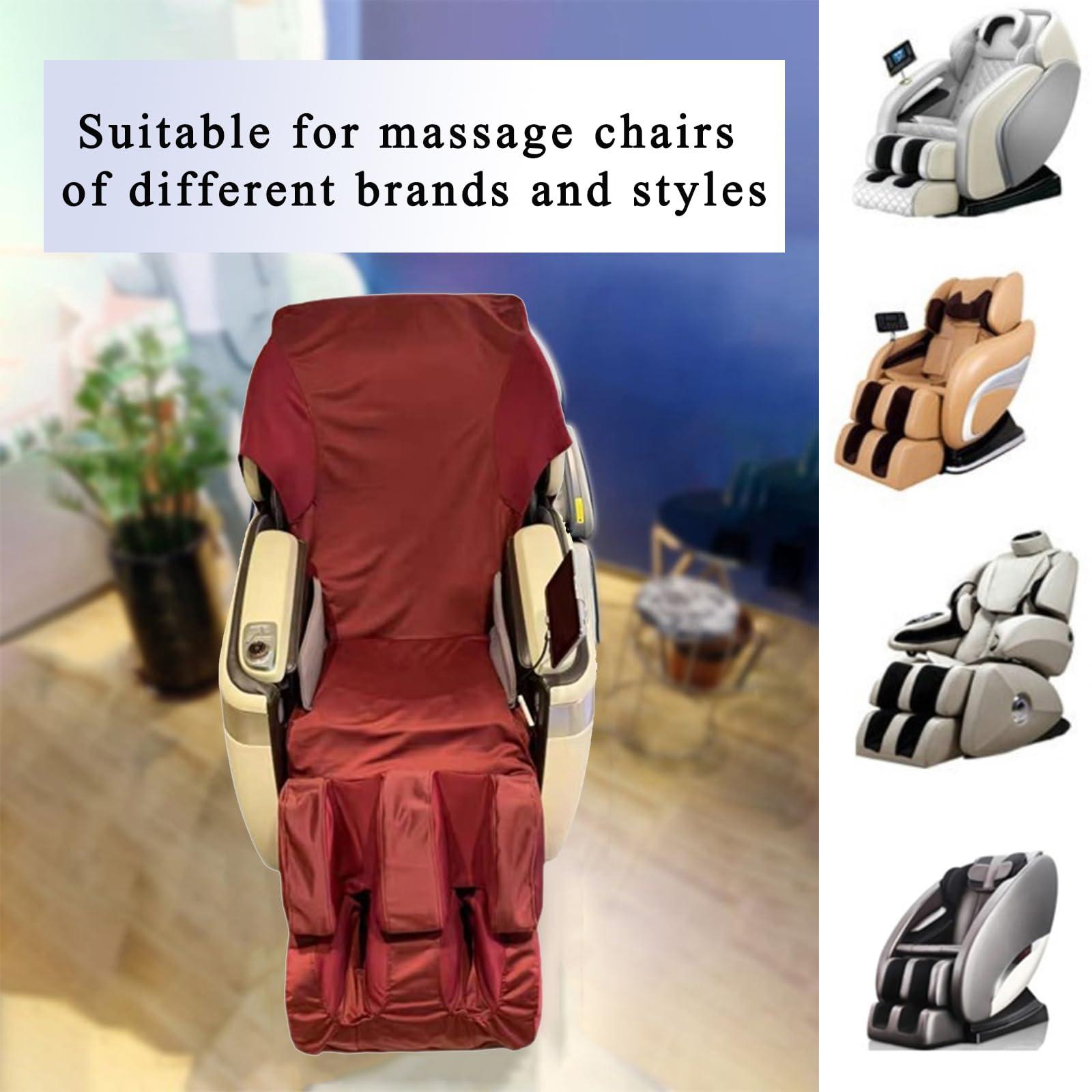 PHASFBJ PHASFBJ Massage Chair Cover Protector Dust,Stretch Fabric Full Body Shiatsu Massage Chair Cover Reclining Chair Massage Cover Removable Shield Washable Universal,Upper Body + footmuffs
