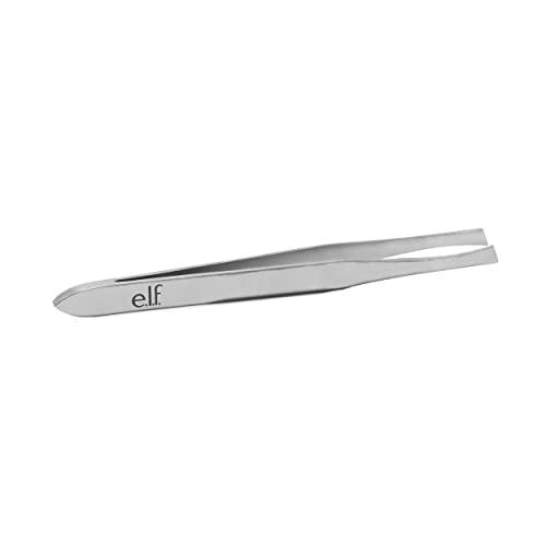 e.l.f. e.l.f., Slant Tweezer, Professional Quality Stainless Steel, Provides a Strong Grip, Removes Hairs Accurately, Shapes, Defines, Easy To Use, Ergonomically-Designed