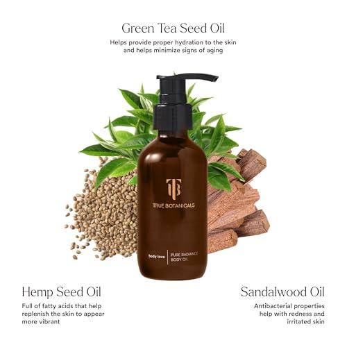 True Botanicals True Botanicals Pure Radiance Body Oil | Anti-Aging Body Oil for All Skin Types | Moisturize & Restore Skin Health | Dermatologist Tested, All Natural, Vegan, Clinically Proven | 3.9 fl oz | 114 ml