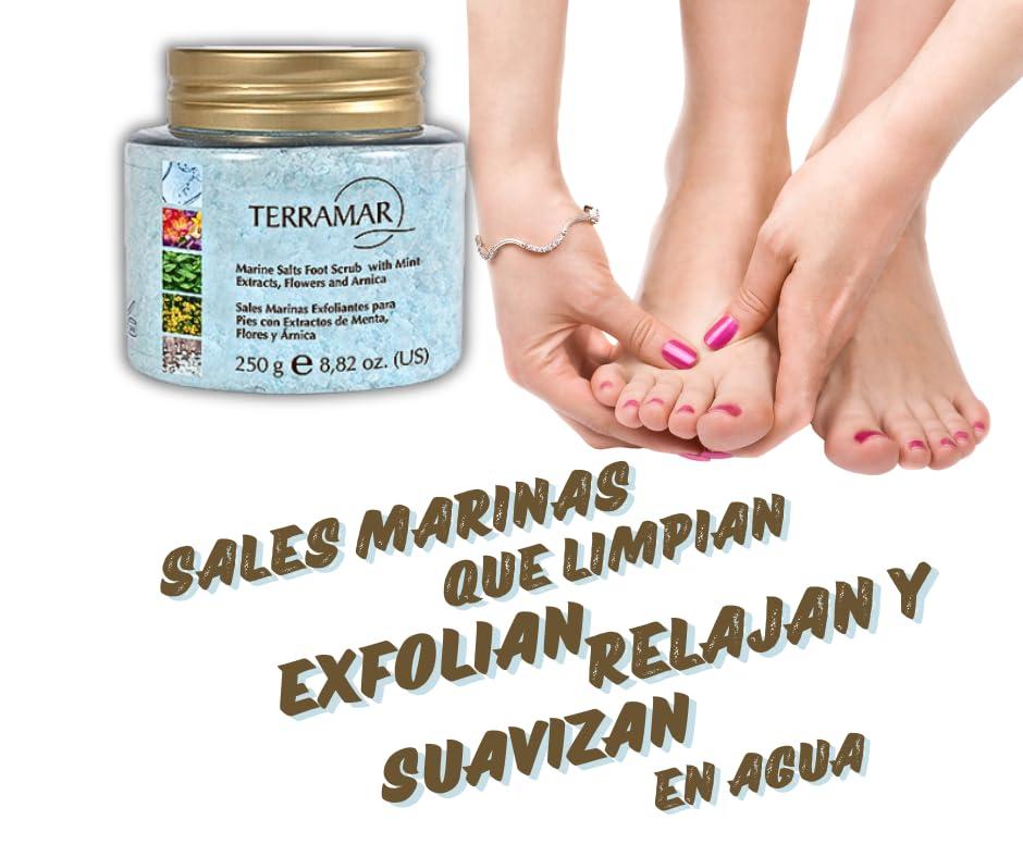 Generic Sales Marinas Exfoliantes para Pies con Extractos de Menta, Flores y rnica 250 g. / 8,82 oz.