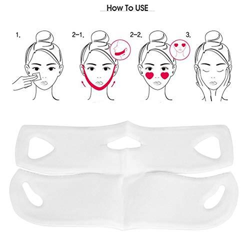 Yinhing Face Lift Mask, V Shaped Slimming Face Mask help with Double Chin Reduce, Firming Moisturizing and Contour Lifting, V Lifting Chin Mask for Tightening Firming Neck