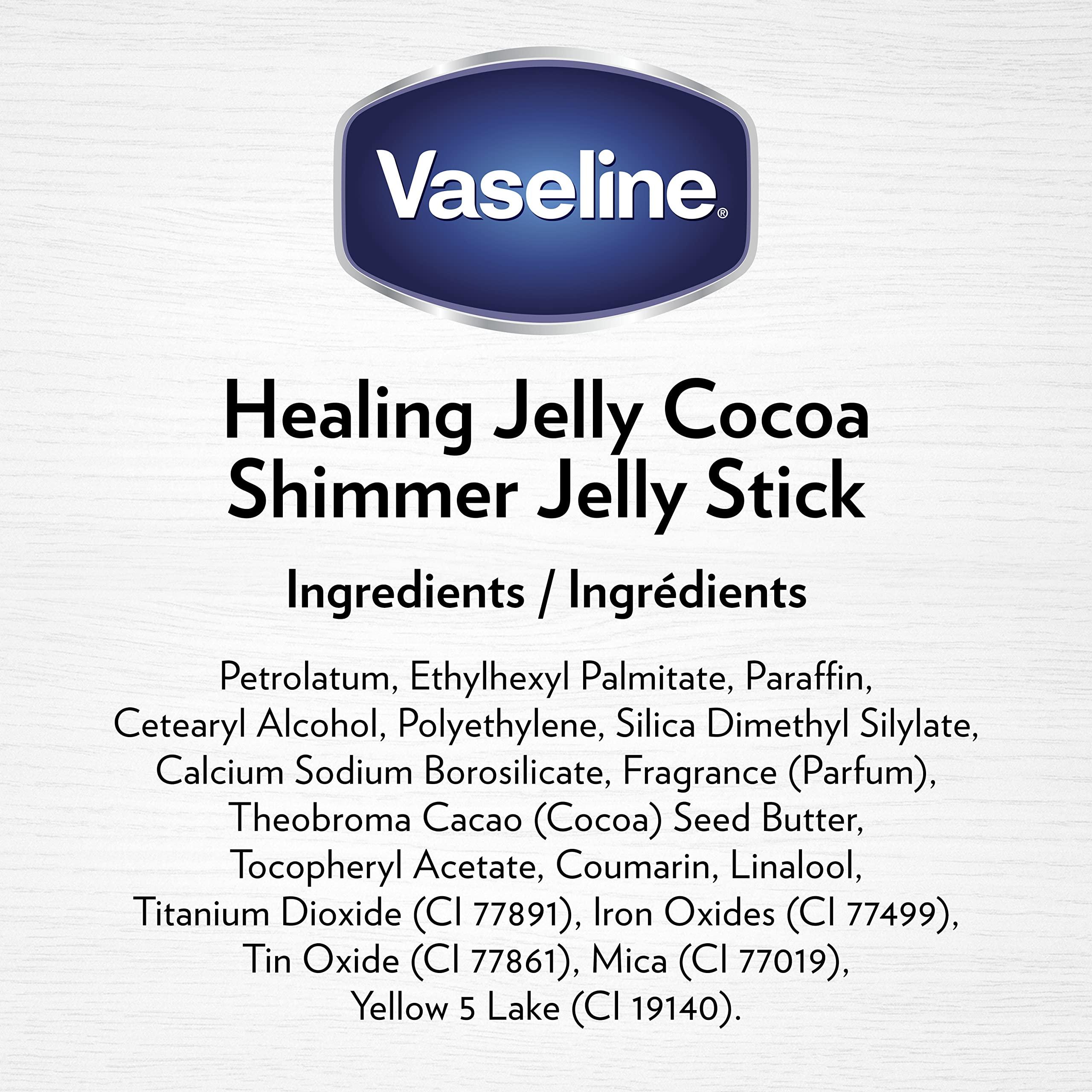 Vaseline Vaseline Rich Moisturizing Healing Jelly Cocoa Butter, 13 oz Bundled with Cocoa Shimmer Stick, 1.4 oz. Provides Radiant and Shimmering Moisturized Skin with Pleasant Scent