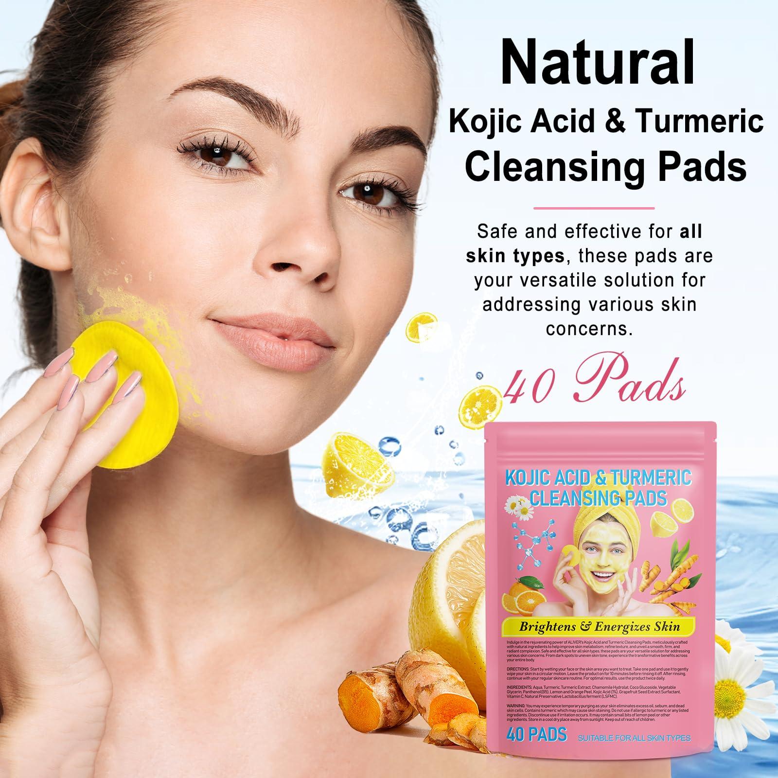 newseel Newseel Turmeric Face Scrub Pads - Dark Spot Cleansing & Exfoliation (40 PCS)