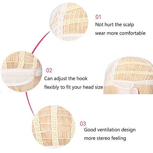 PATTNIUM PATTNIUM 12 Inches Orange Bob Wig Short Orange Wig with Bangs for Women and Girls Heat Resistant Synthetic Bob Wig (Orange)