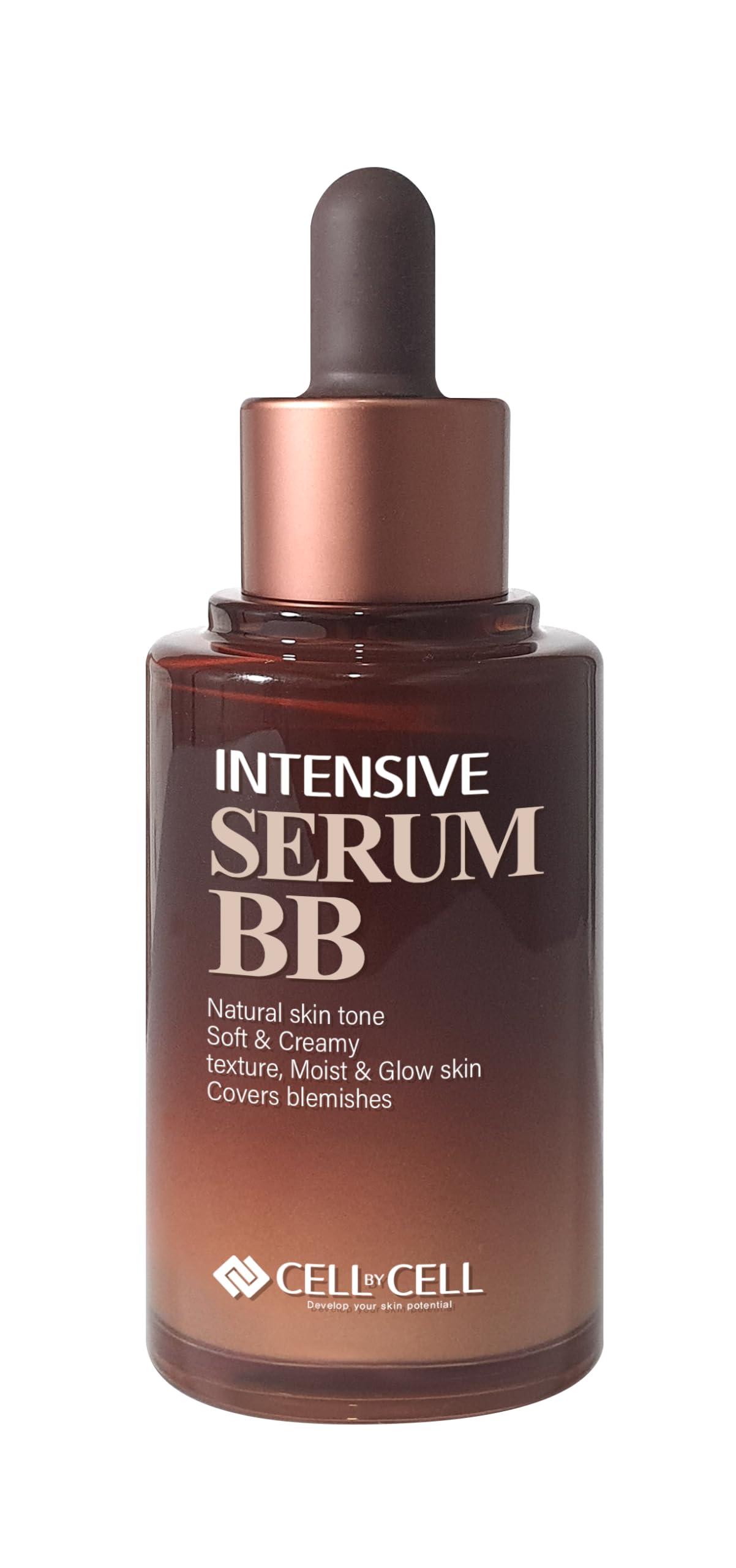 CELLBYCELL Intensive Serum BB | Light, Long-Lasting Coverage Covers Blemishes & SPF34 PA+++ UVB & UVA Protection For All Skin Types | 50ml