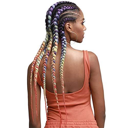 BOBBI BOSS Bobbi Boss Just Braid Pre-feathered Braiding Hair 54" Synthetic Fiber for Twisting Crochet Box Braids Extension (2) - 8 PACK