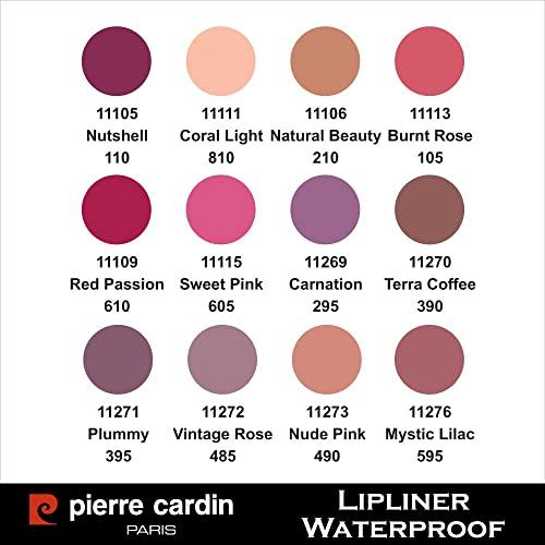 Pierre Cardin Pierre Cardin Paris Lip Liner Waterproof Wooden Pencil, Burnt Rose, 0.01 oz
