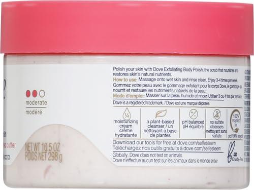 Dove Dove Scrub Pomegranate & Shea Butter For Silky, Soft Skin Body Scrub Exfoliates and Provides Lasting Nourishment 10.5 oz