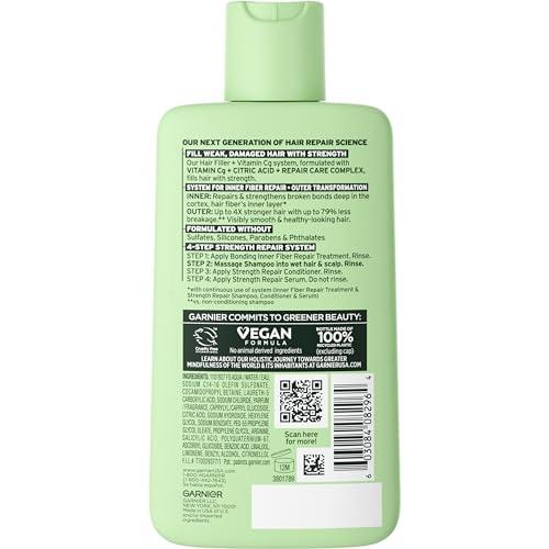 Garnier Garnier Fructis Hair Filler Strength Repair Shampoo with Vitamin Cg, Sulfate Free Shampoo for Weak, Damaged Hair, 10.1 Fl Oz, 1 Count