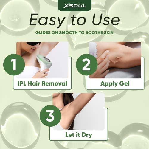 XSOUL XSOUL Cooling Gel for Laser Hair Removal Device, Soothes & Moisturizes Skin After IPL Laser Hair Removal, SOPHORA ANGUSTIFOLIA and ROSA RUGOSA FLOWER OIL Extracts, 2.11OZ