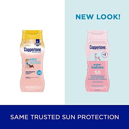 Coppertone Coppertone WaterBabies SPF 50 Baby Sunscreen Lotion, Water Resistant Sunscreen for Babies, 8 Fl Oz