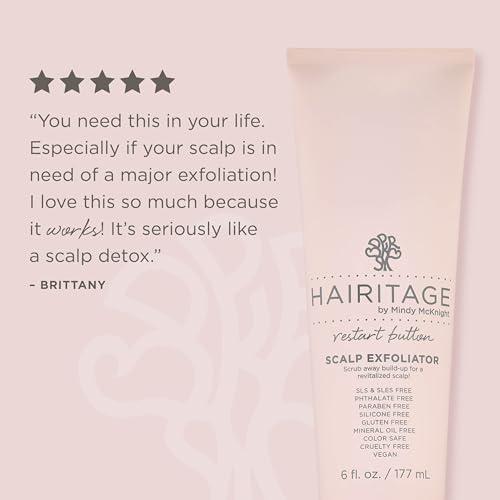 Hairitage Hairitage Restart Button Scalp Exfoliator for Dry and Sensitive Scalp - Promote Scalp Health - Clarifying Scalp Scrub for Healthier and Stronger Hair