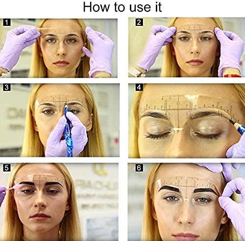 Utoolmart Utoolmart Disposable Eyebrow Stencils, Nose Positioning Eyebrow Grooming Stencil Shaper Ruler, Makeup Tools For Eyebrow, B-Type Tattoo Ruler Eyebrow Shaper for Women