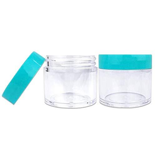 Beauticom. Beauticom® 30G/30ML(1 Oz) Thick Wall Round Plastic Container Jars with Flat Top Lids - Leak-Proof Jar - BPA Free (300 Pieces, TEAL)