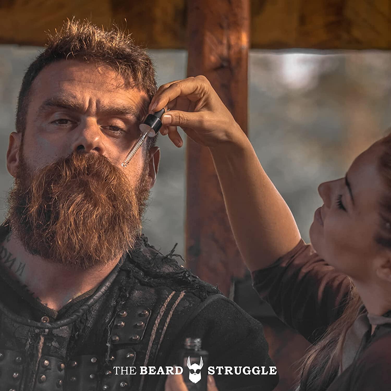 The Beard Struggle The Beard Struggle - Day Liquid Tonic Beard Oil - Silver Collection (Alfheim's Forests) - Beard Oil for Men - Moisturize, Softens Hair, Reduces Itch - Day Time Beard Growth Oil (1 Fl oz)