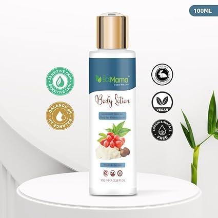 NinthAvenue Basics Body Lotion with Goji Berry Extract, Green Tea, Murmur Butter, Jojoba Oil & Glycerin (100ML) | Long Lasting Hydration | Vegan