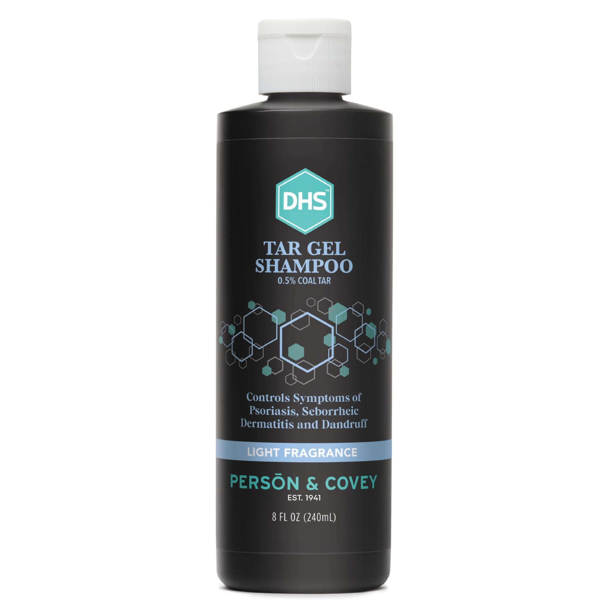 DHS DHS Person & Covey T Gel Shampoo - Anti Dandruff Shampoo, Mildly Scented Psoriasis Shampoo - 8 Fl. Oz. - Refined Coal Tar Gel Formula, Scalp Psoriasis Shampoo, Deep Cleansing Rich Lather