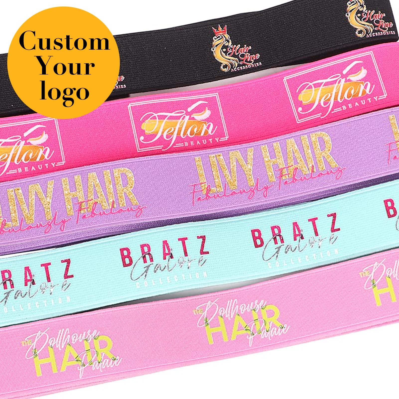 Nvunofry Custom Lace Melting Band for Wigs with Ear Pad, Custom Elastic band for Wigs to Lay Edges with Ear Protectors, Edge Melt Band for Lace Frontal with Adjustvelcro, Wig Bands to Keeping Wigs in Place, Edge Wrap to Lay Edges, Custom Your Logo (Double Sid