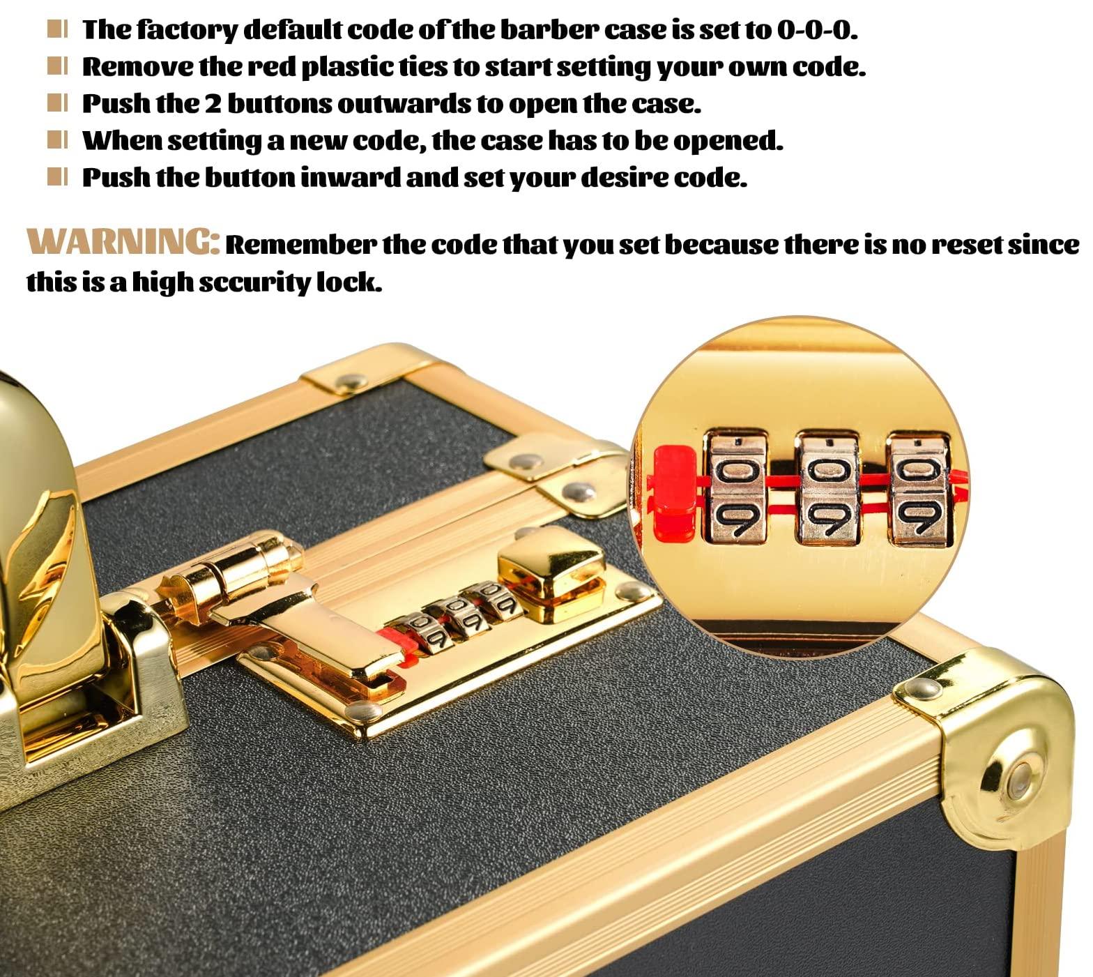 HUIMSWARM HUIMSWARM Professional Barber Supplies Case for Barber,Portable Barber Travel Carrying Case for Hair Stylist& Pet Groomer,Multi-Space Design, Sturdy, Large-Capacity Mobile Barber Stations