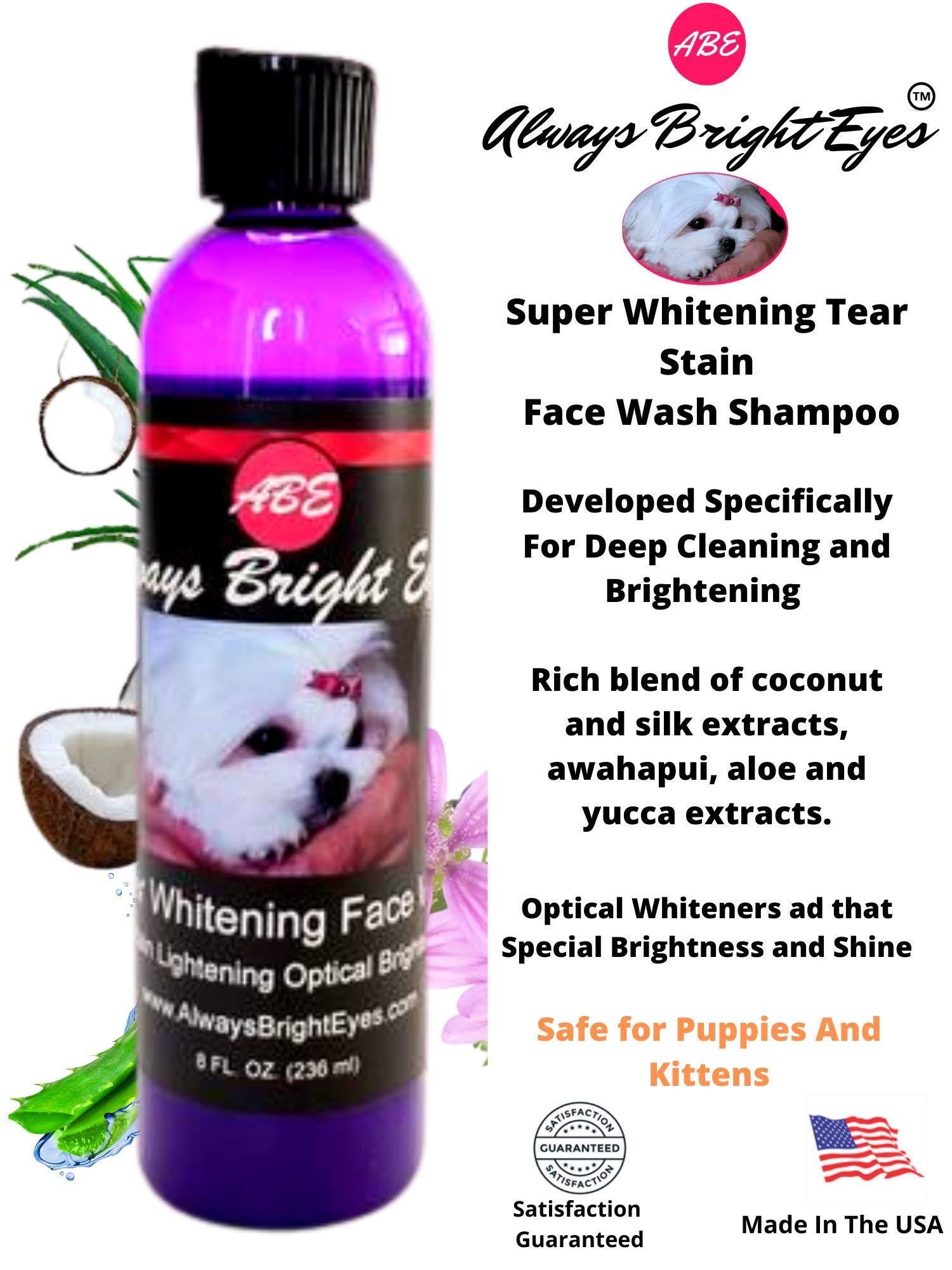 Always Bright Eyes Always Bright Eyes - Super Whitening/Conditioning Dog Grooming Super Set. Super Whitening Shampoo, Super Whitening Face-wash, Super Silky Conditioner and Miracle Mist Silky leave in Conditioner Spray