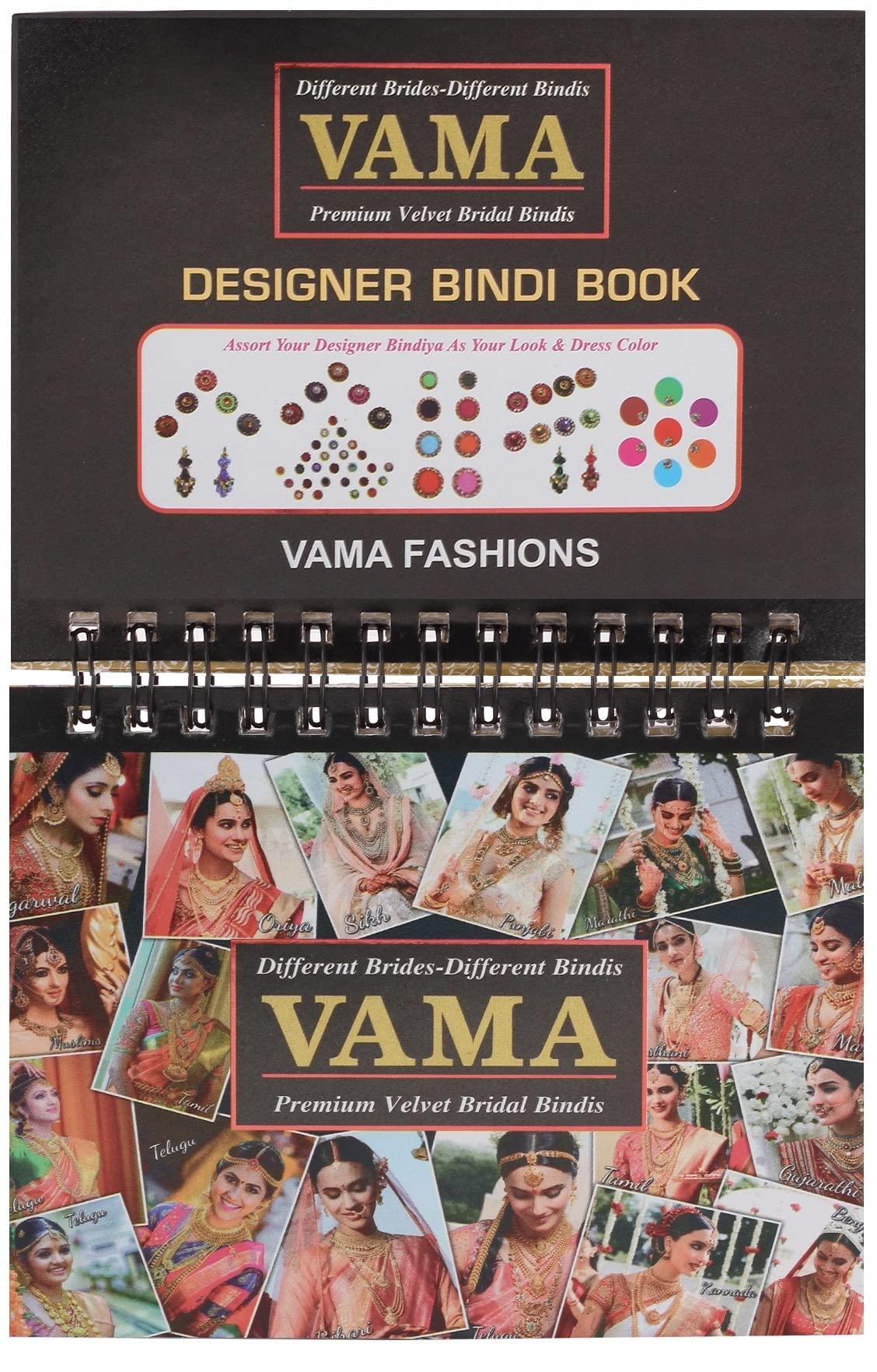 VAMA VAMA Multicolour Glitter Sparkle Shaded Stone Small Bindi Book For Women (504 Fancy Bindi Book)