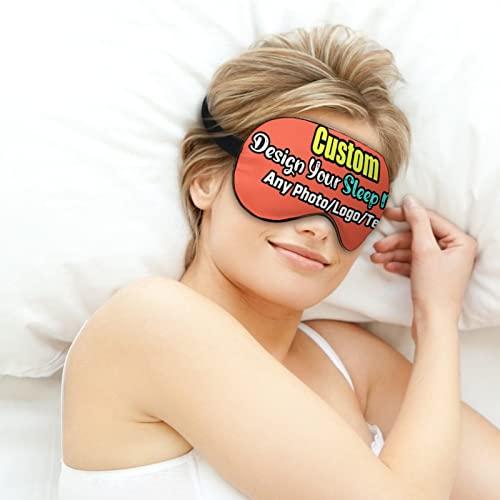 HXHX HXHX Custom Sleep Mask Add Funny Design, Personlized Photo Sleeping Mask Customizable Gifts, Custom Text Eye Mask Adjustable and Soft Tomato Style36