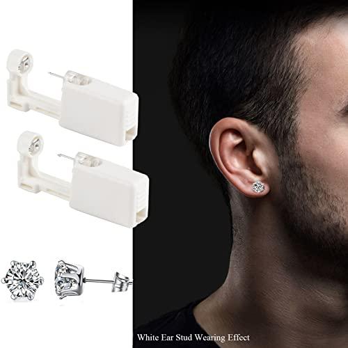 Orglace Orglace Ear Piercing Kit Disposable Self Ear Piercing Kit Safety 4 Pack Ear Piercing Gun Kit Tool with 5mm Earring Studs