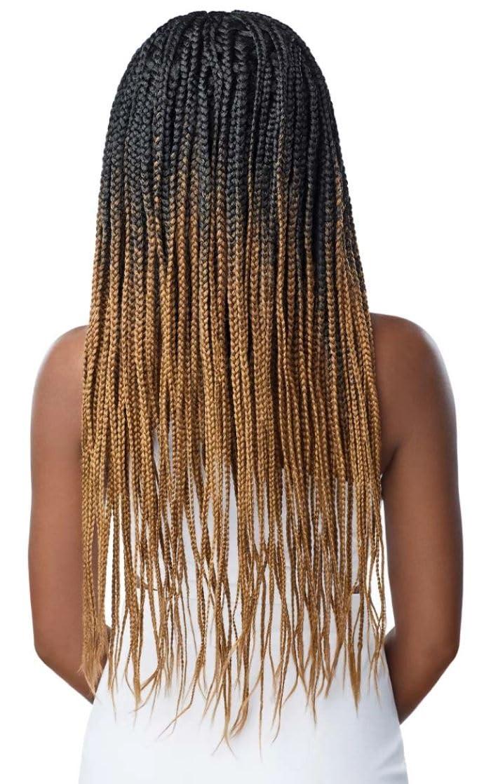 Outre Outre 13x4 Lace Frontal Wig Pre Braided Knotless Box Braids KNOTLESS TRIANGLE PART BRAIDS (DR1B/2T3027)