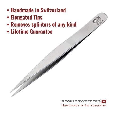 Regine Switzerland Regine Switzerland Tweezer Bundle Pack - Slant Tip, Diamond Tip, & Splinter Tweezers - Professional Eyebrow and Facial Hair Remover - Handmade in Switzerland - 3 Pack