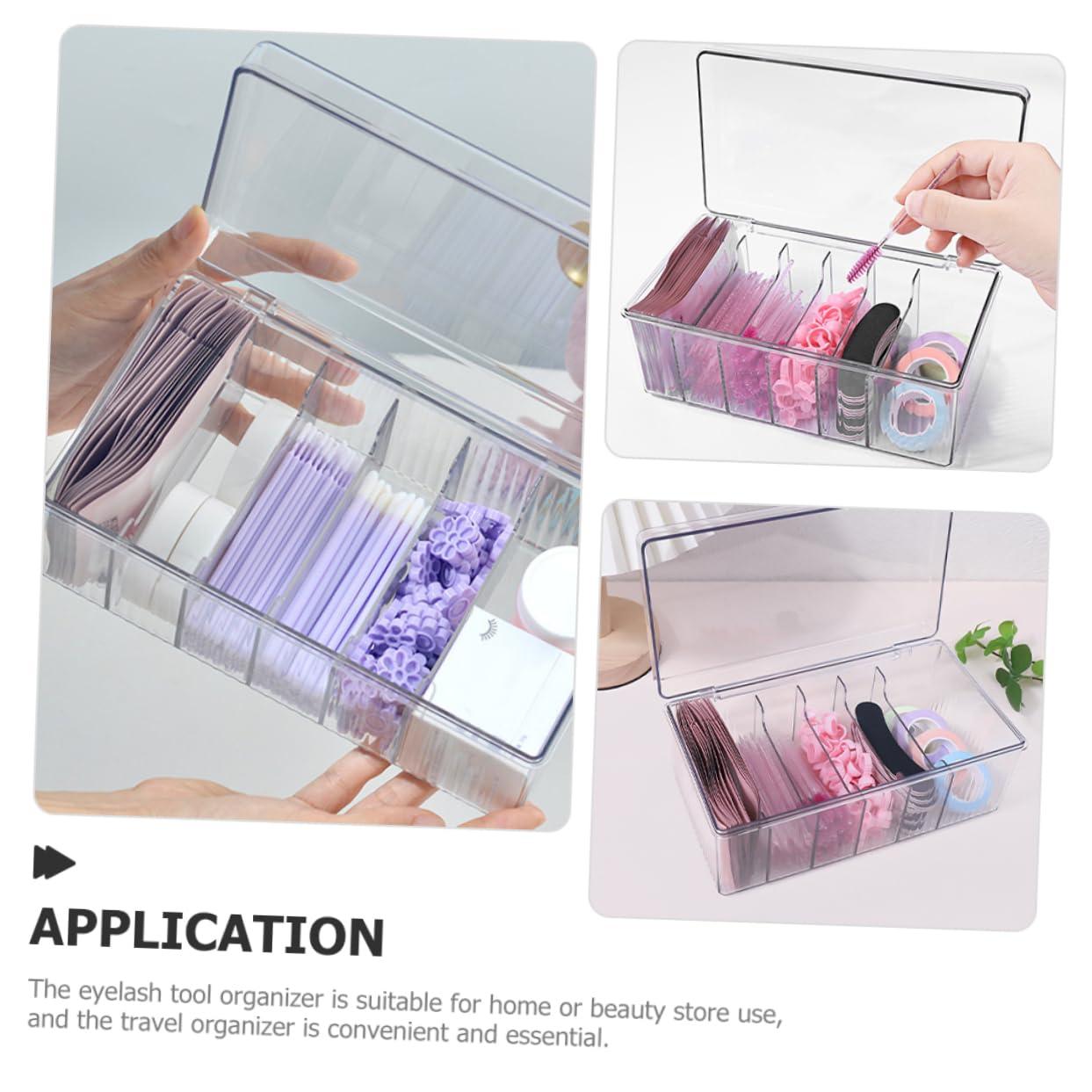 SKISUNO SKISUNO Eyelash Extension Tools Storage Holder Eyeshadow Palette Organizer Acrylic Lash Extension Tools Storage Organizer Cosmetics Tools Case