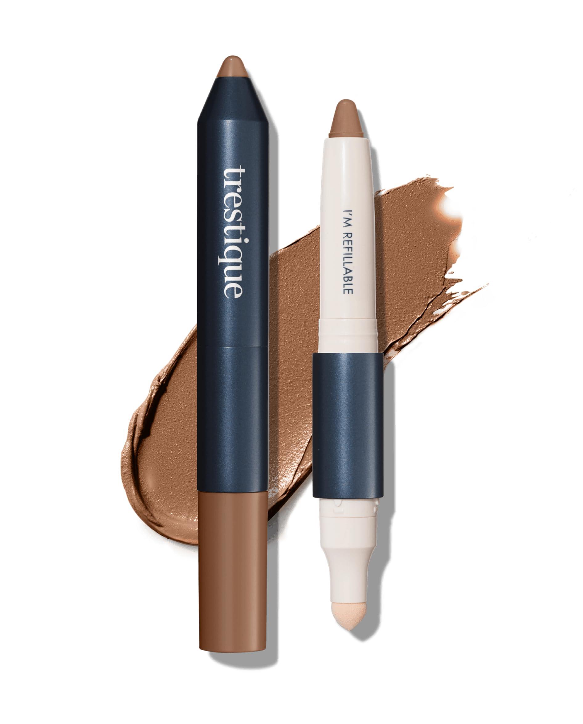 TRE'STIQUE Trestique Concealer Crayon, Refillable Under Eye Concealer With Built-In Blending Sponge, Sustainable Clean Beauty Makeup