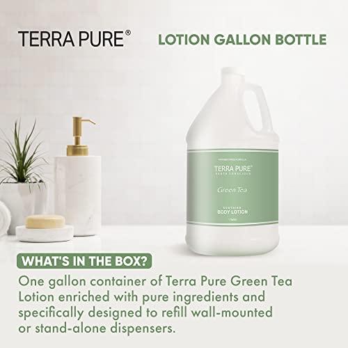Terra Pure Terra Pure Green Tea Hotel Body Lotion | 1 Gallon | For Hospitality & Vacation Rentals to Refill Dispensers | (Single Gallon)