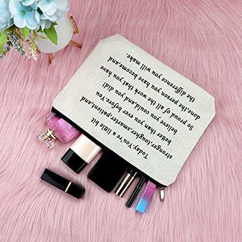 Sfodiary Sfodiary Encouragement Gift for Women Makeup Bag Inspirational Gifts Cosmetic Bag Congratulations Graduation Gifts Funny Birthday Gift for Sister Travel Cosmetic Pouch New Beginnings gifts