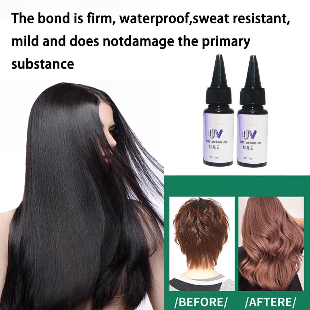 Generic uv Hair Extensions Glue V Light Hair Extensions Glue, UV Hair Extensions GlueUV Glue, Transparent(20g/1 Pack)