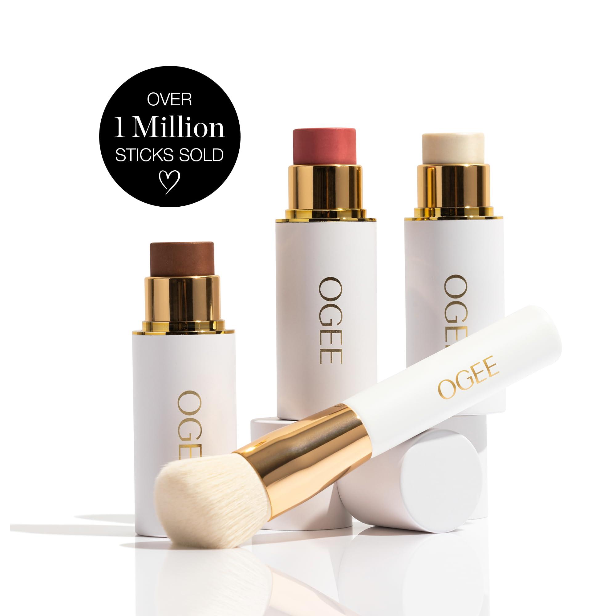 Ogee Ogee Face Stick Trio - Golden Contour Stick Makeup Collection - Certified Organic Bronzer, Blush Stick, and Highlighter Stick for a Flawless Look