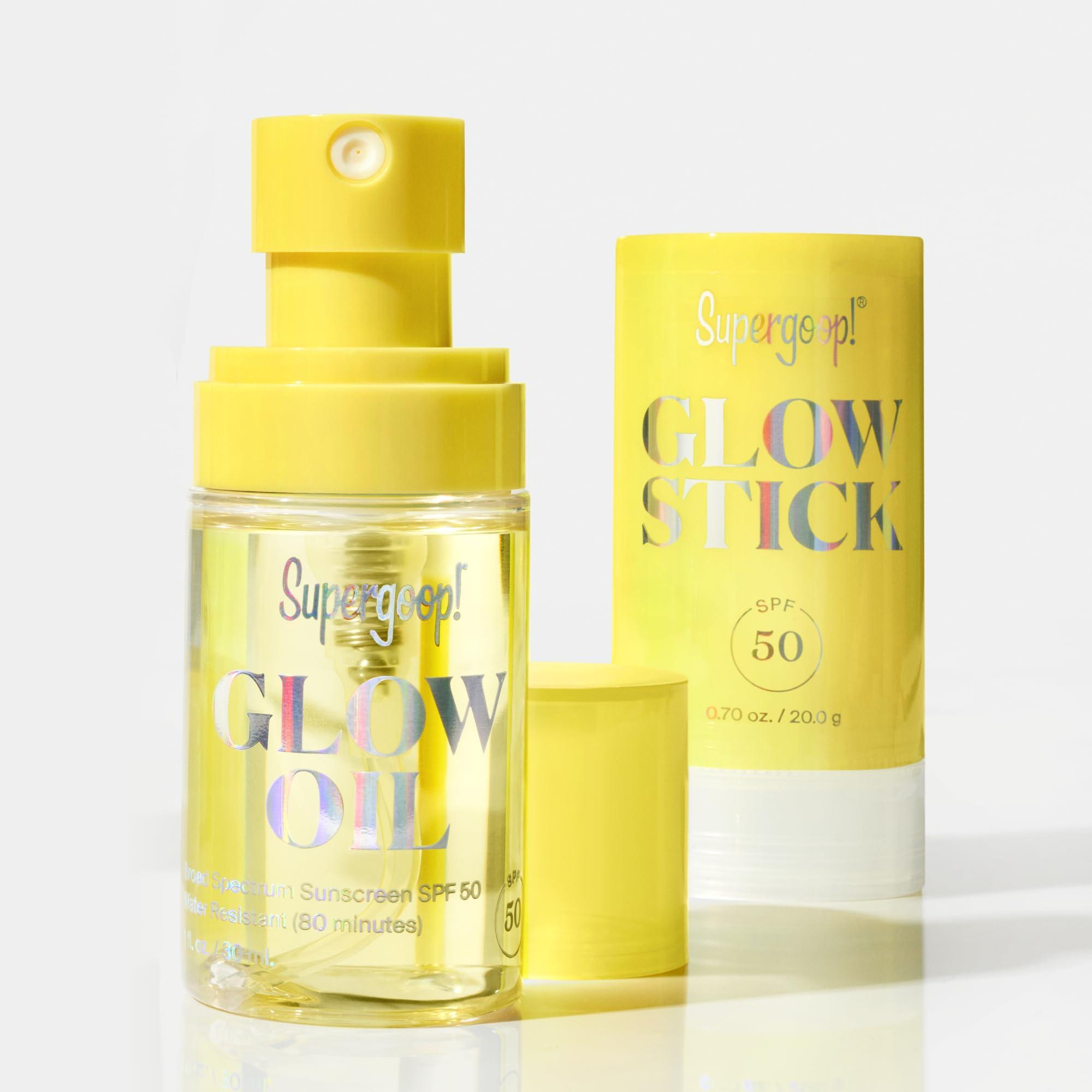 Supergoop! Supergoop! Glow Kit - Includes Glowscreen SPF 40 (0.5 oz), Full-Size Glow Stick SPF 50 (0.7 oz), and Glow Oil SPF 50 (1.0 fl oz)