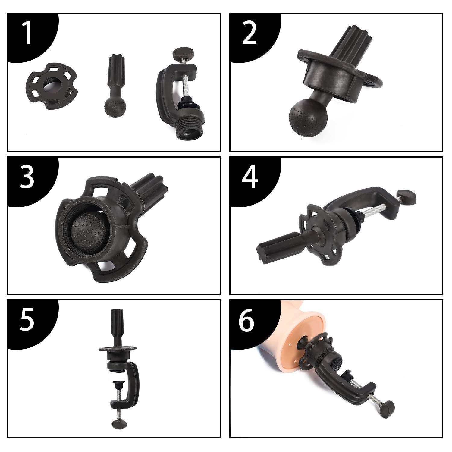 SOPHIRE SOPHIRE 100% Real Human Hair Mannequin Head with 9 Tools and Clamp, Hairdressers' Practice Training Head and Cosmotology Doll Head for Hairstyling and Braid - #27