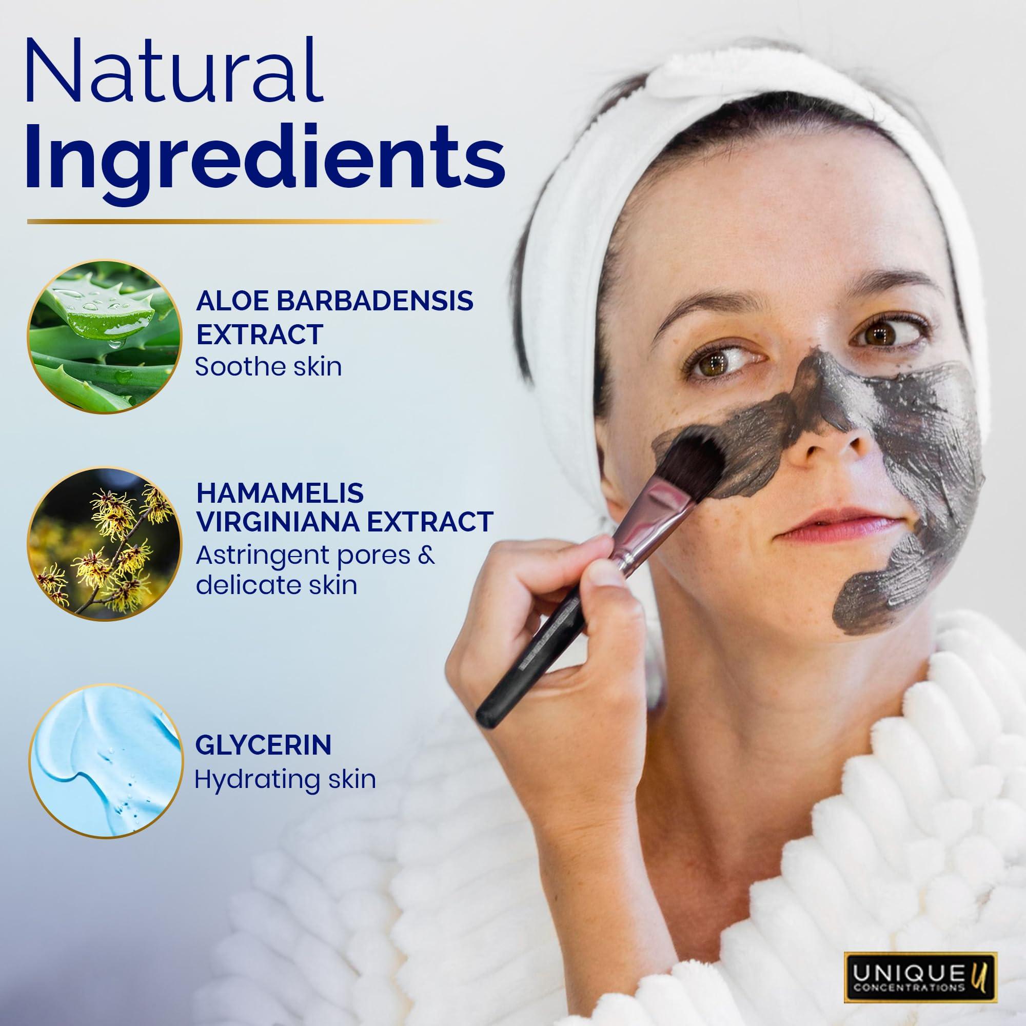 UNIQUE CONCENTRATIONS Dead Sea Mud Mask for Face and Body - Deep Cleansing, Exfoliating, Detoxifying for Acne, Blackheads, Oily Skin, and Pore Clearing - 100% Natural Mineral-Rich Formula for Men and Women - 8.8 oz