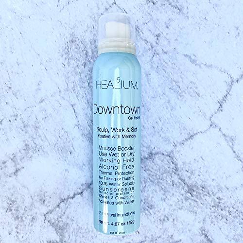 Healium Hair Downtown Gel by Healium Hair 4.67 oz - Color Lock Sunscreen Shield Humidity Control Silk Shine Enhancing Technology – Flexible Hold Product for Men, Women, Curly, Frizzy, Fine, Thin Textures