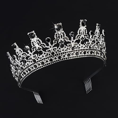 COCIDE COCIDE Black Tiaras for Women Crowns for Women Tiaras and Crowns for Women Queen Crown Princess Tiara for Girls Rhinestones Party Bridesmaids Wedding Halloween Costume Cosplay Gift