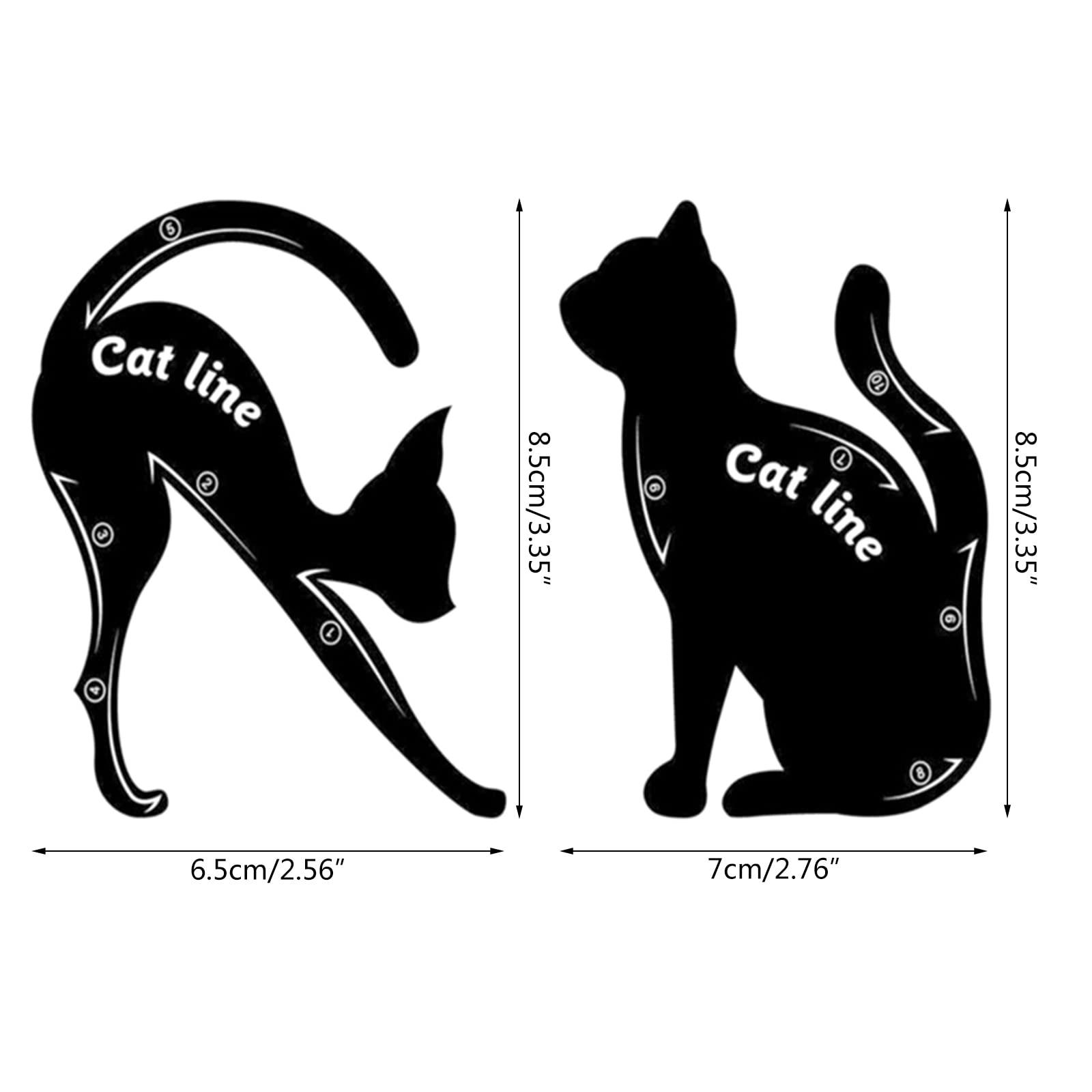 jklymm jklymm Cats Eyeliner Stencils Smoky Eyeshadow Applicators Template Plate Cats Eye Liner & Eye Guide Template Tools Eye Makeup Tools To Create Cat Eyes Liner Eye Makeup Tools And Accessory